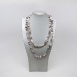 30-34 Inch Chip Necklace - Botswana Agate - 10 pcs pack